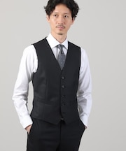 【Sサイズ~】シャイニーヘリンボンストライプ ベスト