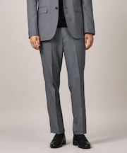 【ON/OFF対応】メランジ シャークスキン ストレッチ パンツ / セットアップ