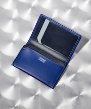 配色型押しレザー名刺入れ&ICカード段付き