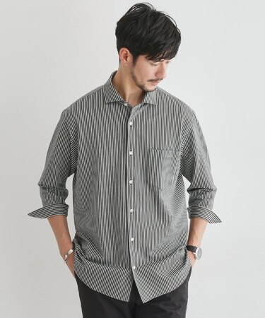 【抗菌防臭/7分袖】サッカージャージ ストライプシャツ