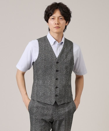 【抗菌防臭】COOL DOTS（R）グレンチェック ベスト