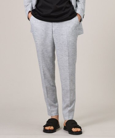 【尾州織】リネンブレンド メッシュパンツ