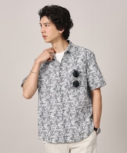 【無地・チェック・ボタニカル柄】リップル シャツ