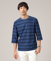 【7分袖/Made in JAPAN】カラミ ボーダーカットソー