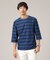 【7分袖/Made in JAPAN】カラミ ボーダーカットソー