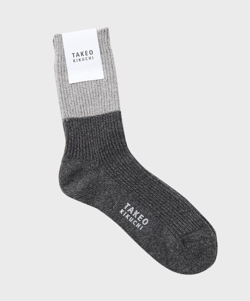 カラーブロッククルーソックス