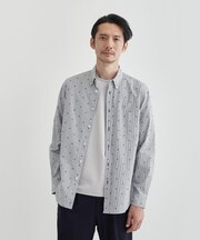 ハットモチーフ ジャカード ストライプ シャツ