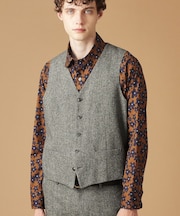 【3ピース対応/日本製】ネップ ホームスパン ヴェスト