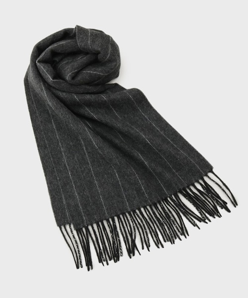 洗えるカシミヤ】ヘリンボン ストライプ マフラー｜タケオキクチの通販