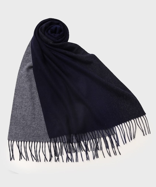 【洗えるメリノウール混】グラデーション マフラー