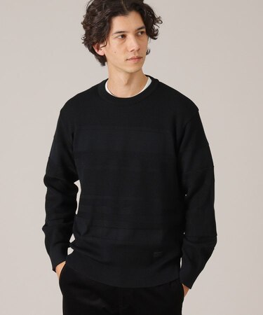 【Made in JAPAN】編地切替 プルオーバーニット