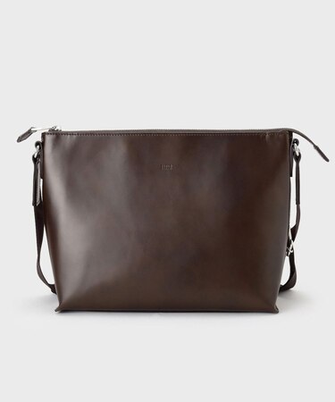 【ヘビタンレザー】横型ショルダーバッグ