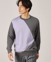 【Made in JAPAN】スクエア インターシャ ニット