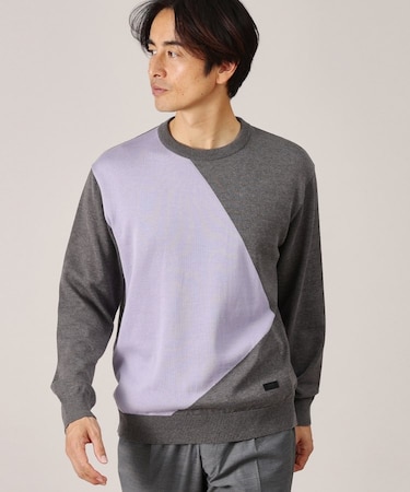 【Made in JAPAN】スクエア インターシャ ニット