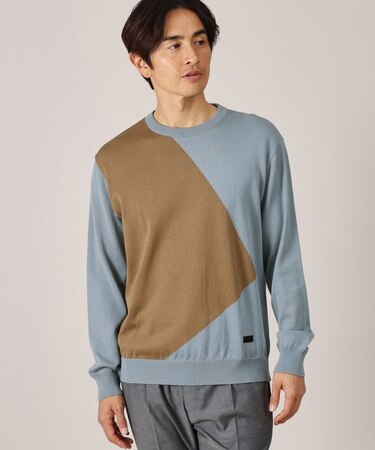 【Made in JAPAN】スクエア インターシャ ニット