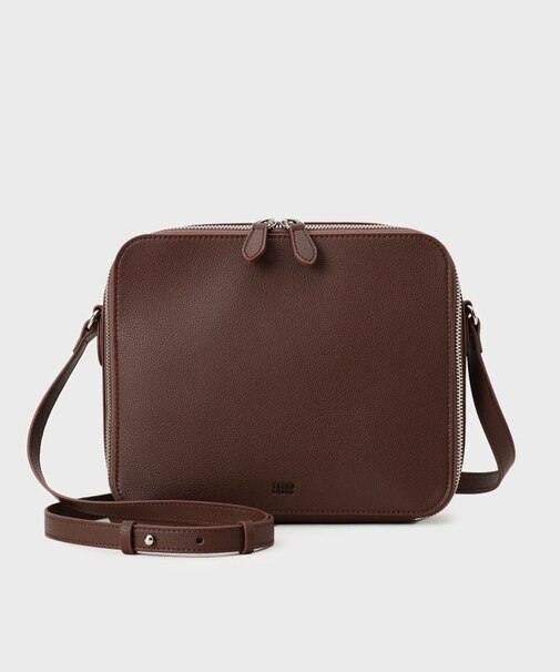 マイクロファイバー ボックスショルダー バッグ