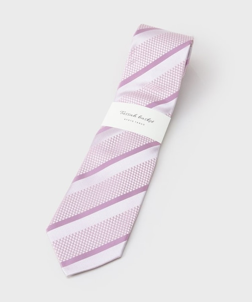 【Made in JAPAN】タッサーバスケット シルクネクタイ