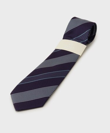 【THE FLAGSHIP】桧垣紋（ひがきもん）ストライプ ネクタイ