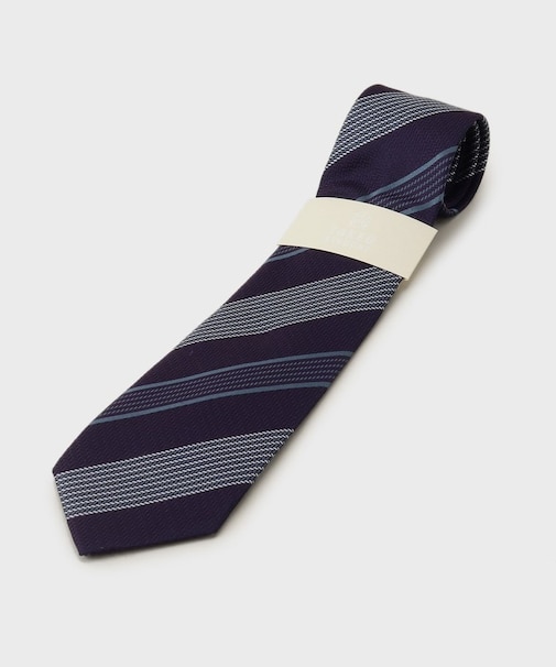 【THE FLAGSHIP】桧垣紋（ひがきもん）ストライプ ネクタイ