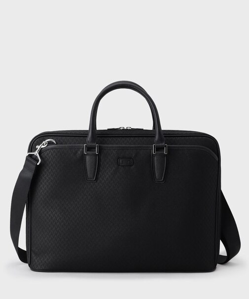 【15インチPC対応】ヒートエンボス矢絣柄　ブリーフケース