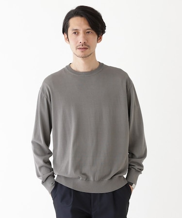 【THE FLAGSHIP】ウール混シルク プルオーバーニット