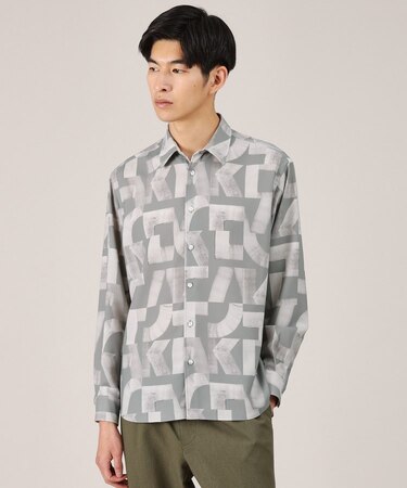 【Made in JAPAN】スライドパズル柄 シャツ