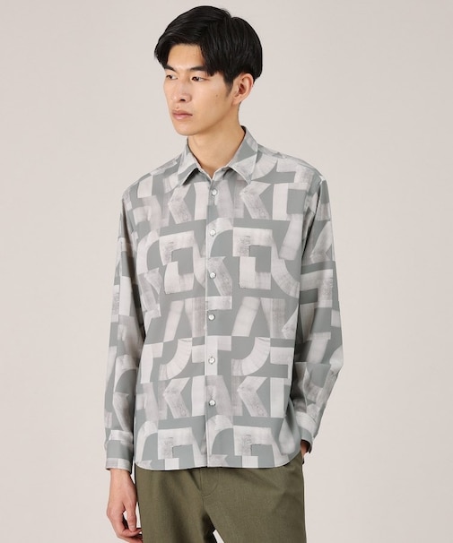 【Made in JAPAN】スライドパズル柄 シャツ