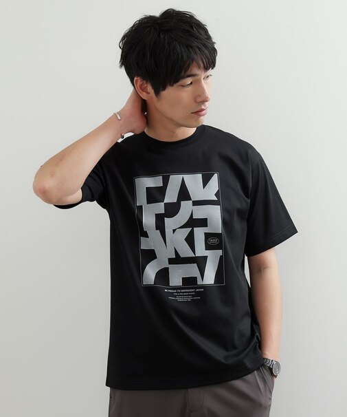 【Made in JAPAN】パズル柄 半袖ポンチ Tシャツ