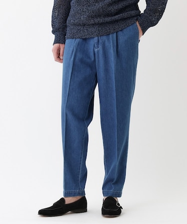 【THE FLAGSHIP】綿キュプラウールデニム イージーパンツ