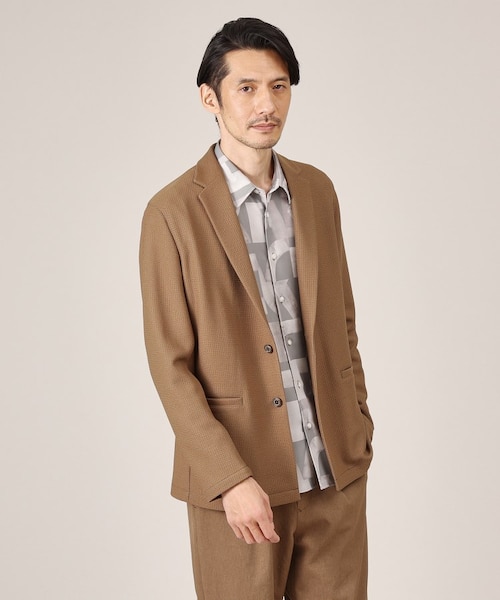 新品 タケオキクチ 尾州 ラッセル セットアップスーツ M 定価66,000円 尾州織】ラッセルメッシュ ジャケット/ セットアップ対応