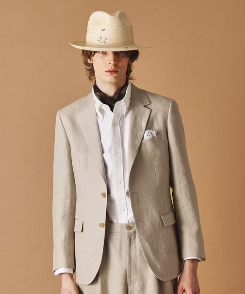 リネン テーラードジャケット