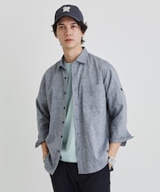 ハイブリッド リネン 7分袖 シャツ