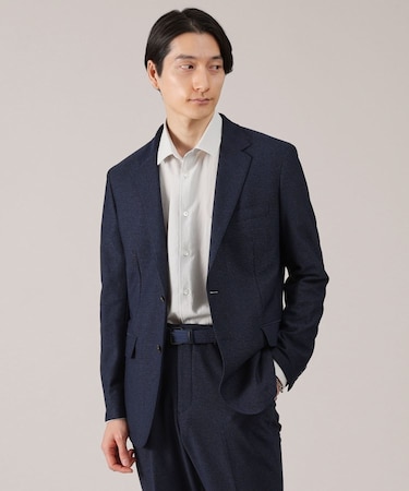 【抗菌防臭】尾州 リネンブレンド ハニカムメッシュ ジャケット