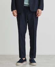 【尾州織】後染め ドビーメッシュ イージーパンツ