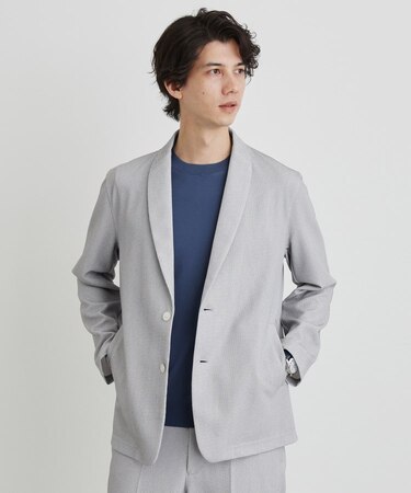 【尾州織】後染め ドビーメッシュ ショール羽織り