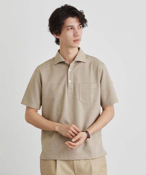 千鳥柄ポロシャツ