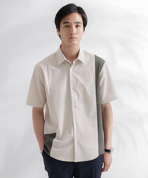 サイド切り替え 半袖シャツ