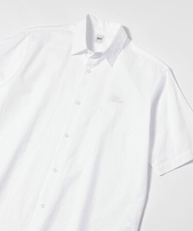 【LIMITED】ワンポイントロゴ刺繍 綿麻半袖シャツ