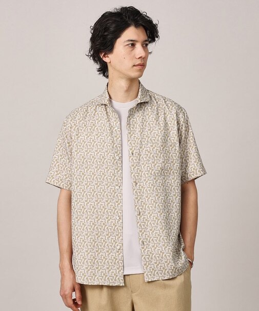 マイクロパズル柄 半袖シャツ