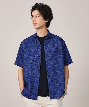 マイクロパズル柄 半袖シャツ