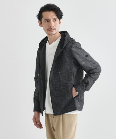 【軽羽織】カラミ織り フード羽織りシャツ