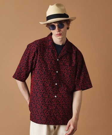 数字エンブロイダリー半袖シャツ