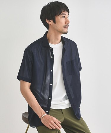 接触冷感付き ローン 半袖シャツ