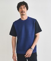 テクスチャーニット コンビ カットソー