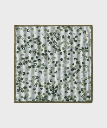 ストライプ小花プリントフォンカチ