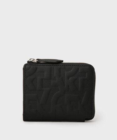 パズルエンボス L字ジップコンパクトウォレット