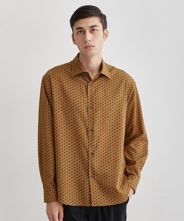 ボーラーハット柄 長袖シャツ