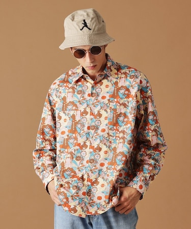 【Sサイズ~】ビリケンプリント 長袖シャツ