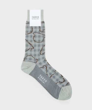 ギンガムボーラーソックス