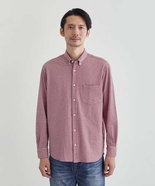 【抗菌防臭】サッカーギンガムチェック ボタンダウンシャツ